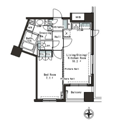 パークアクシス本郷の杜405号室の図面