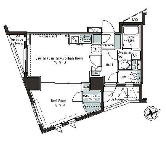 パークアクシス本郷の杜605号室の図面