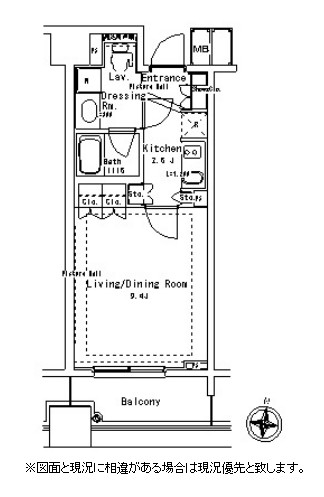 パークアクシス御茶ノ水ステージ1002号室の図面