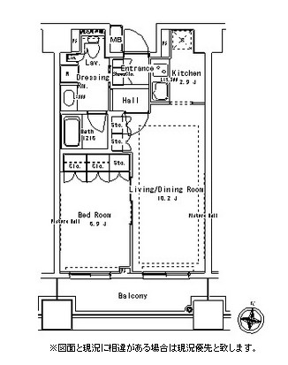 パークアクシス御茶ノ水ステージ1005号室の図面
