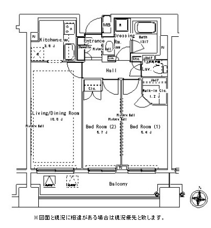 パークアクシス御茶ノ水ステージ1013号室の図面