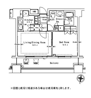 パークアクシス御茶ノ水ステージ1016号室の図面