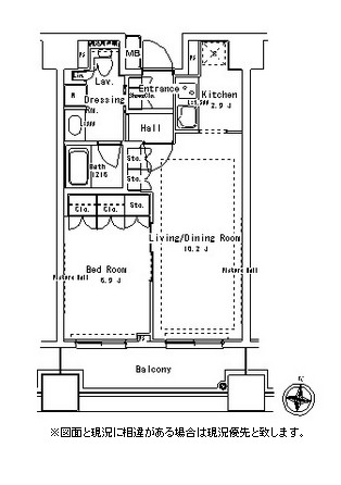パークアクシス御茶ノ水ステージ105号室の図面