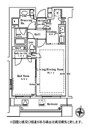 パークアクシス御茶ノ水ステージ1101号室の図面