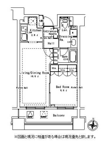 パークアクシス御茶ノ水ステージ1106号室の図面