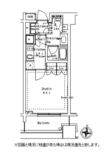 パークアクシス御茶ノ水ステージ1111号室の図面