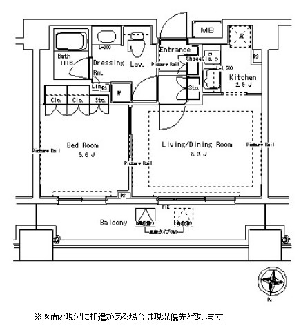 パークアクシス御茶ノ水ステージ1118号室の図面
