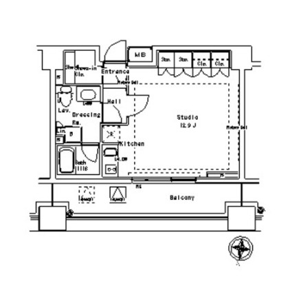 パークアクシス御茶ノ水ステージ1123号室の図面