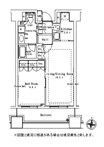 パークアクシス御茶ノ水ステージ1205号室の図面