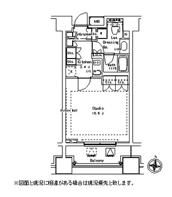 パークアクシス御茶ノ水ステージ1207号室の図面