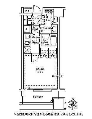 パークアクシス御茶ノ水ステージ1209号室の図面