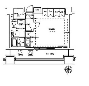 パークアクシス御茶ノ水ステージ1223号室の図面
