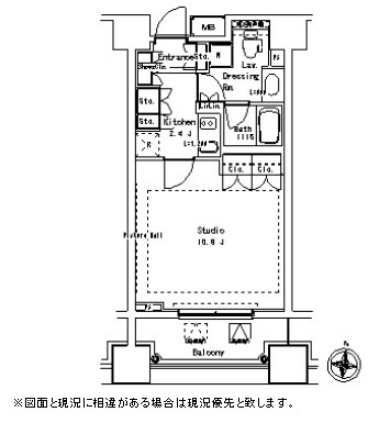 パークアクシス御茶ノ水ステージ1307号室の図面