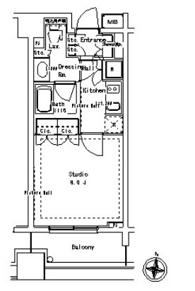 パークアクシス御茶ノ水ステージ1308号室の図面