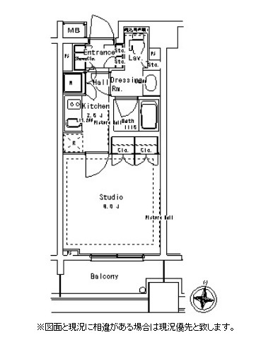 パークアクシス御茶ノ水ステージ1309号室の図面