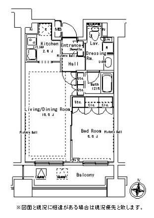 パークアクシス御茶ノ水ステージ1406号室の図面