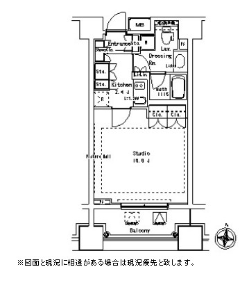 パークアクシス御茶ノ水ステージ1407号室の図面