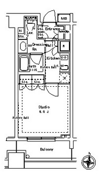 パークアクシス御茶ノ水ステージ1408号室の図面