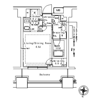 パークアクシス御茶ノ水ステージ1417号室の図面