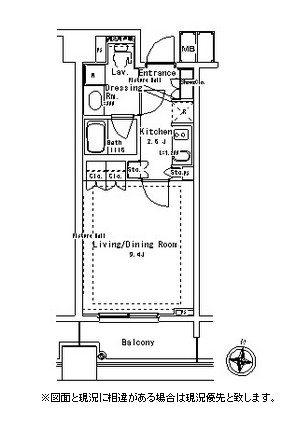パークアクシス御茶ノ水ステージ202号室の図面
