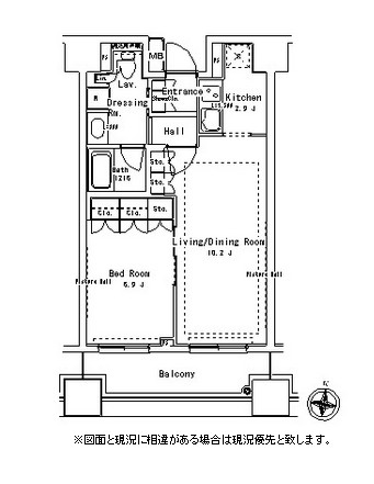 パークアクシス御茶ノ水ステージ205号室の図面
