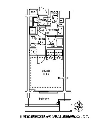 パークアクシス御茶ノ水ステージ211号室の図面