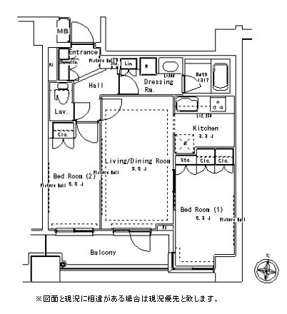 パークアクシス御茶ノ水ステージ214号室の図面