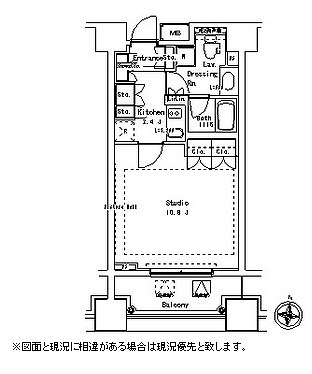 パークアクシス御茶ノ水ステージ307号室の図面