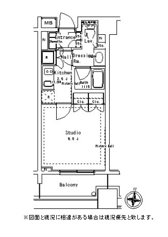 パークアクシス御茶ノ水ステージ311号室の図面