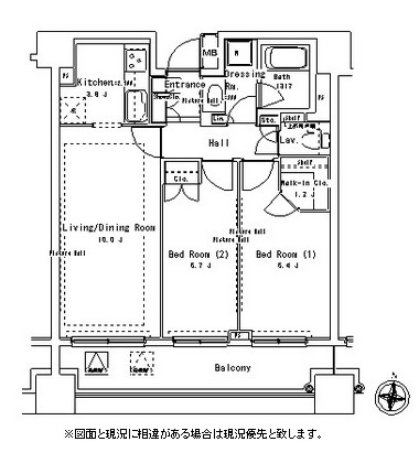 パークアクシス御茶ノ水ステージ313号室の図面