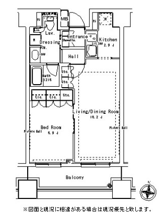 パークアクシス御茶ノ水ステージ405号室の図面