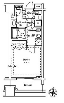 パークアクシス御茶ノ水ステージ410号室の図面