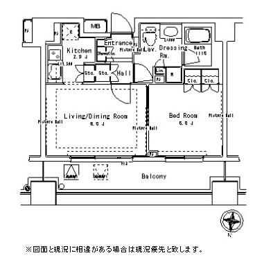 パークアクシス御茶ノ水ステージ416号室の図面