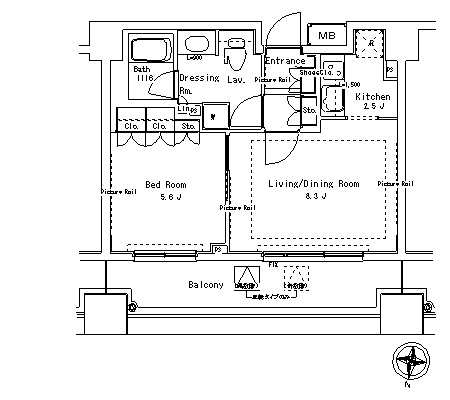パークアクシス御茶ノ水ステージ418号室の図面