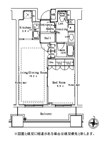 パークアクシス御茶ノ水ステージ504号室の図面