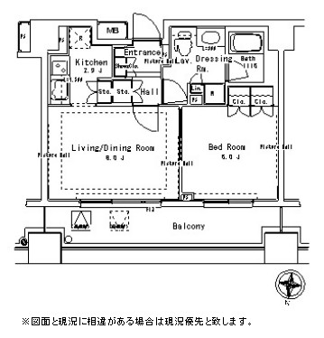 パークアクシス御茶ノ水ステージ516号室の図面