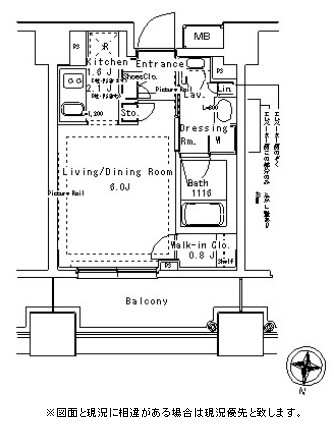 パークアクシス御茶ノ水ステージ517号室の図面