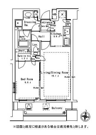 パークアクシス御茶ノ水ステージ601号室の図面