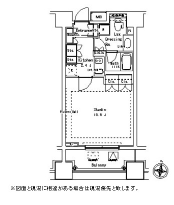 パークアクシス御茶ノ水ステージ707号室の図面