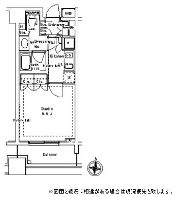パークアクシス御茶ノ水ステージ708号室の図面