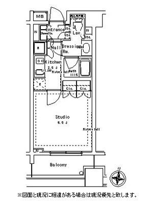 パークアクシス御茶ノ水ステージ709号室の図面