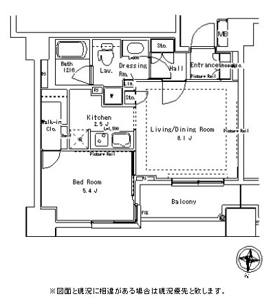 パークアクシス御茶ノ水ステージ715号室の図面