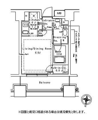 パークアクシス御茶ノ水ステージ717号室の図面