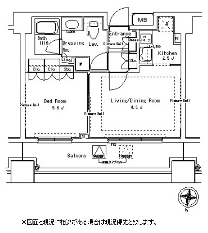 パークアクシス御茶ノ水ステージ718号室の図面