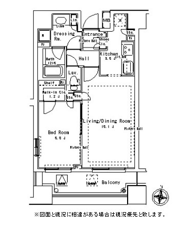 パークアクシス御茶ノ水ステージ801号室の図面