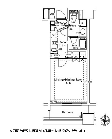 パークアクシス御茶ノ水ステージ803号室の図面