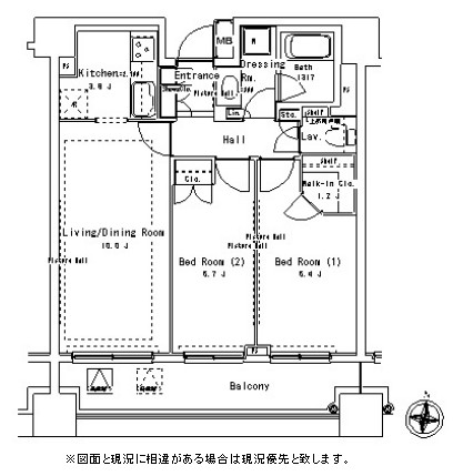 パークアクシス御茶ノ水ステージ813号室の図面
