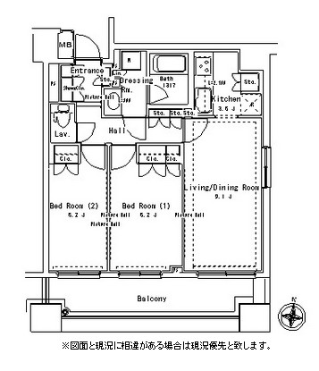 パークアクシス御茶ノ水ステージ814号室の図面