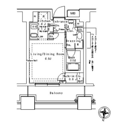 パークアクシス御茶ノ水ステージ817号室の図面