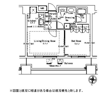 パークアクシス御茶ノ水ステージ819号室の図面